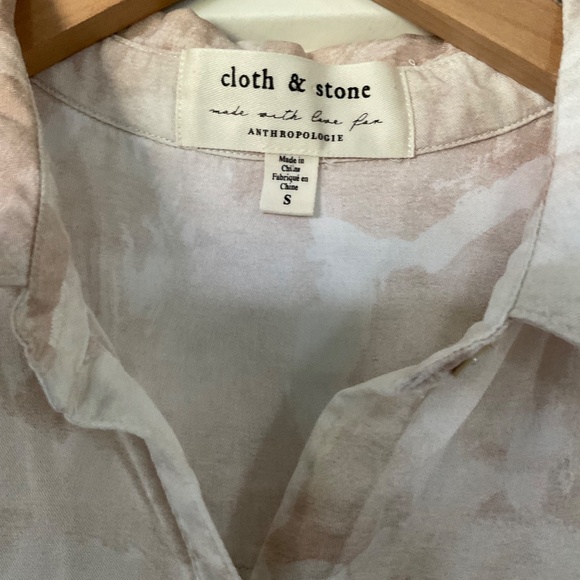Anthropologie Cloth and Stone button up neutral - Picture 3 of 8